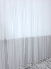 Perdea Bicolor grej cu alb din material tip borangic